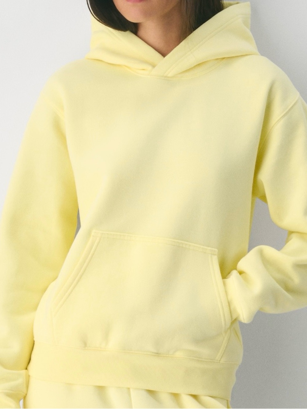 Aritzia Cozy Sweatfleece Perfect Hoodie - Lemonade